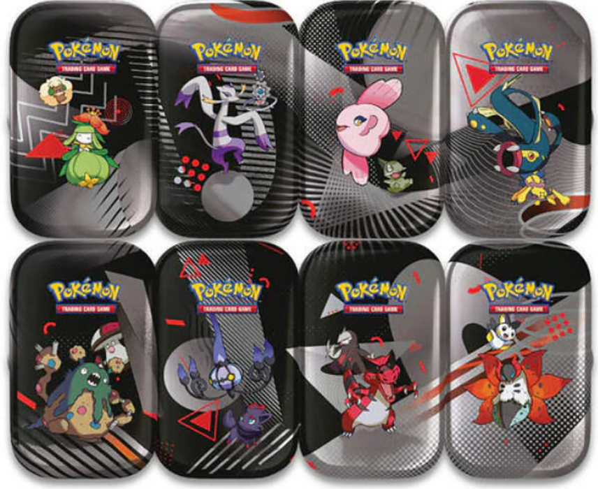 Pokémon Karmesin & Purpur 10.5 Schwarze Blitze & Weisse Flammen Mini Tin (zufälliges Artwork)